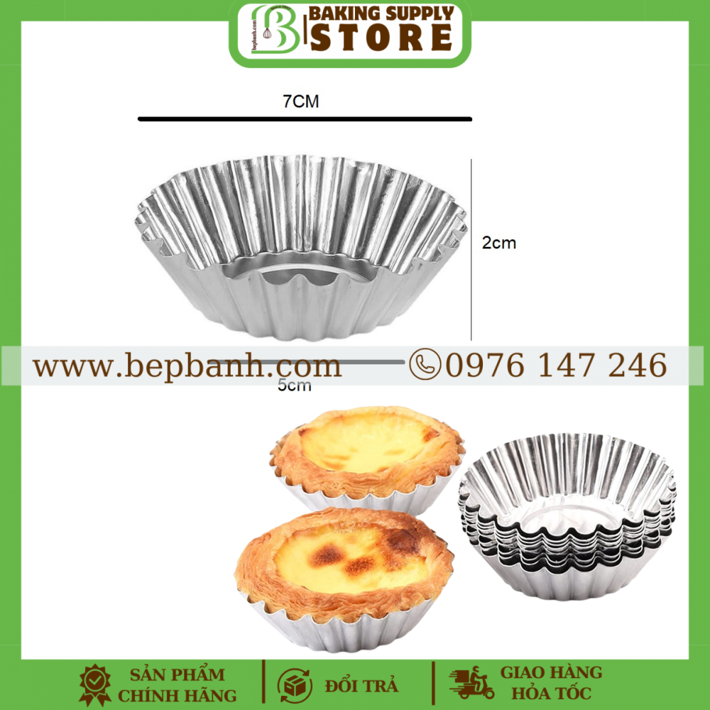 Khuôn tart nhôm hoa cúc (10c) Khuôn tart nhôm hoa cúc (10c)