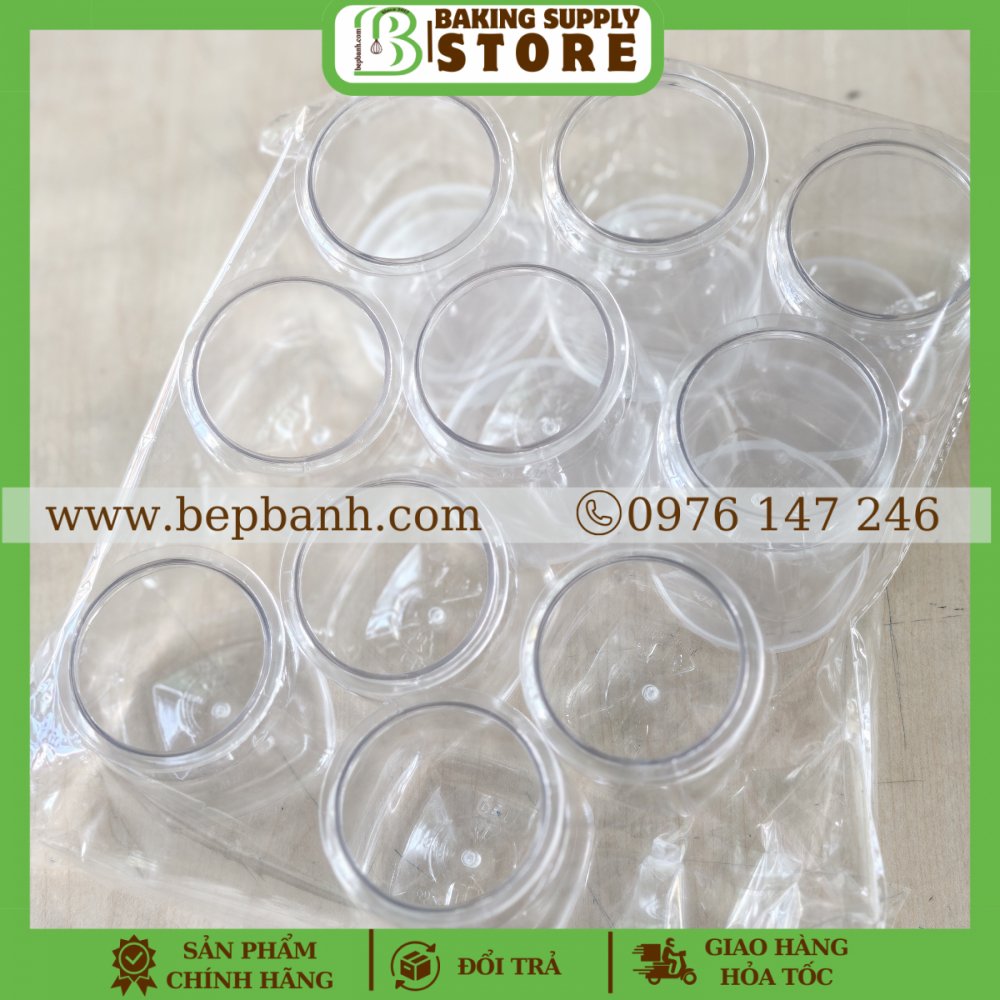 Lố 10 Hũ sữa chua pet vuông 100ml