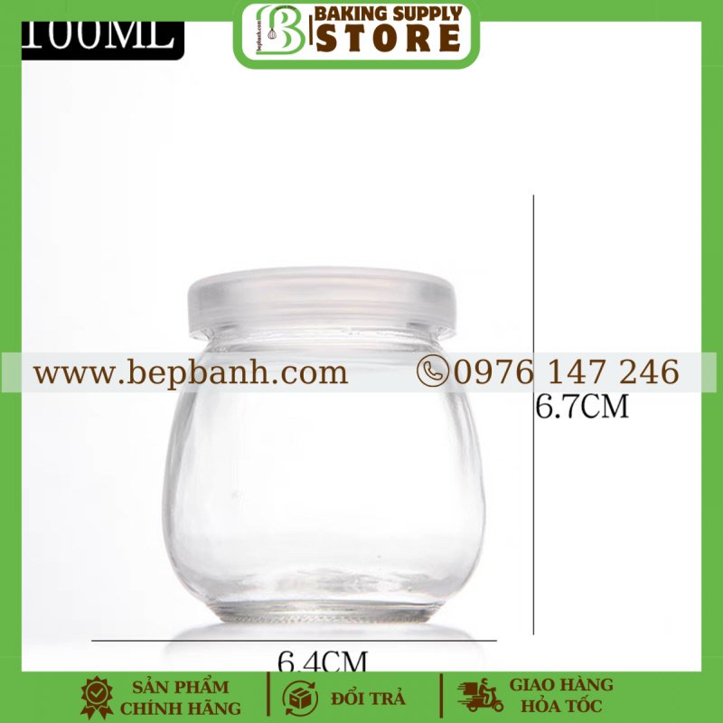 Lốc 6 hũ thủy tinh béo 100ml