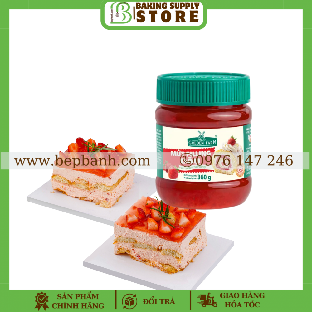 Mứt Filling Golden Farm 360gr - Dâu