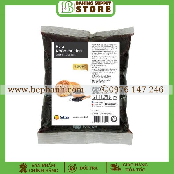 Nhân trung thu sên sẵn MÈ ĐEN Hola Farina 1 kg