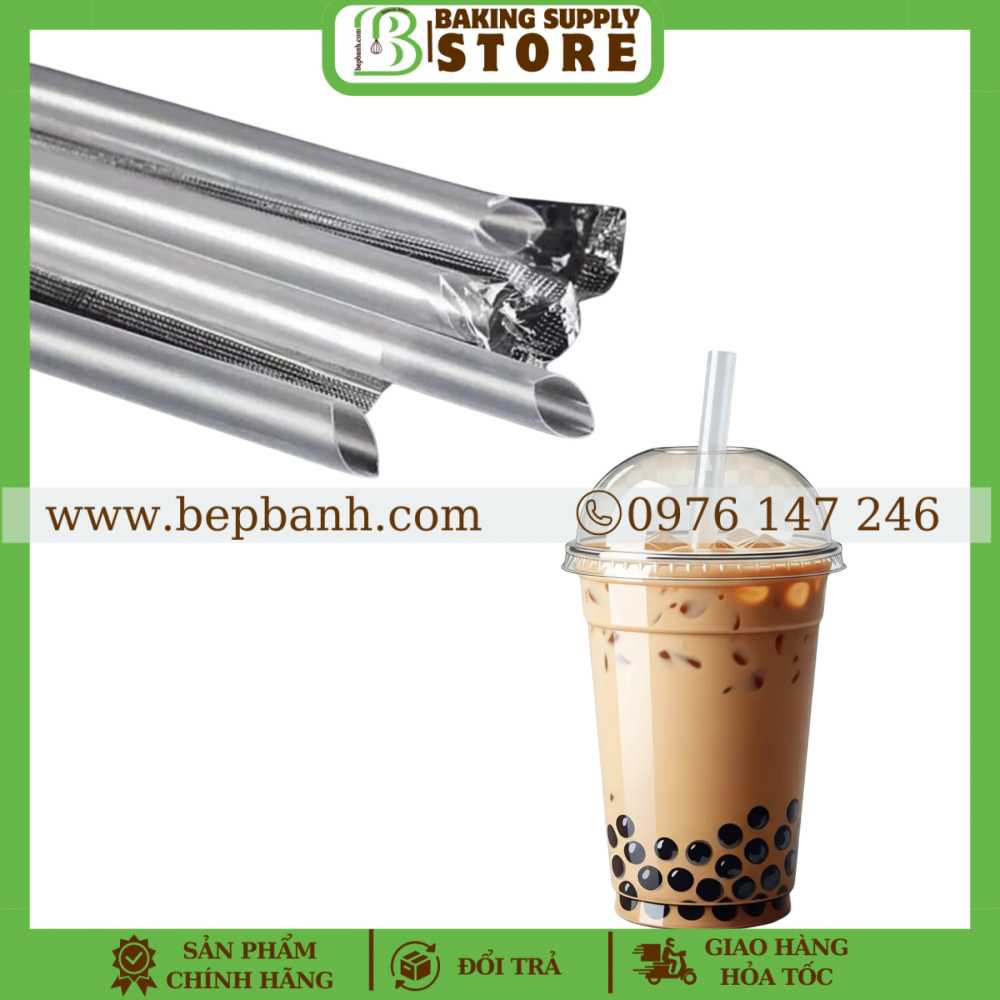 Ống hút bọc màng phi 12 (100c)