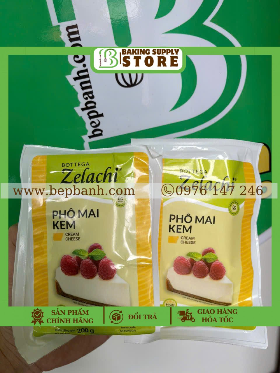 Phô mai kem Cream cheese Zelachi 200g