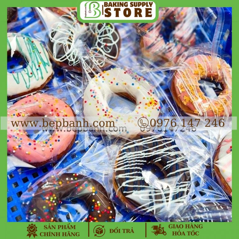Set 50 túi dán opp 15x22 donut Set 50 túi dán opp 15x22 donut