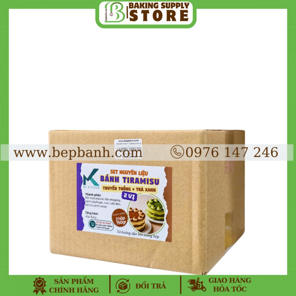 Set MK bánh Tiramisu mix 2 vị