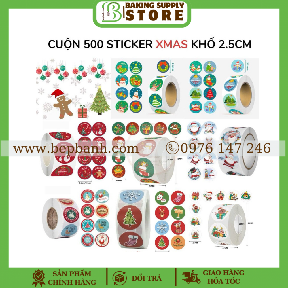 Tem dán cuộn giáng sinh