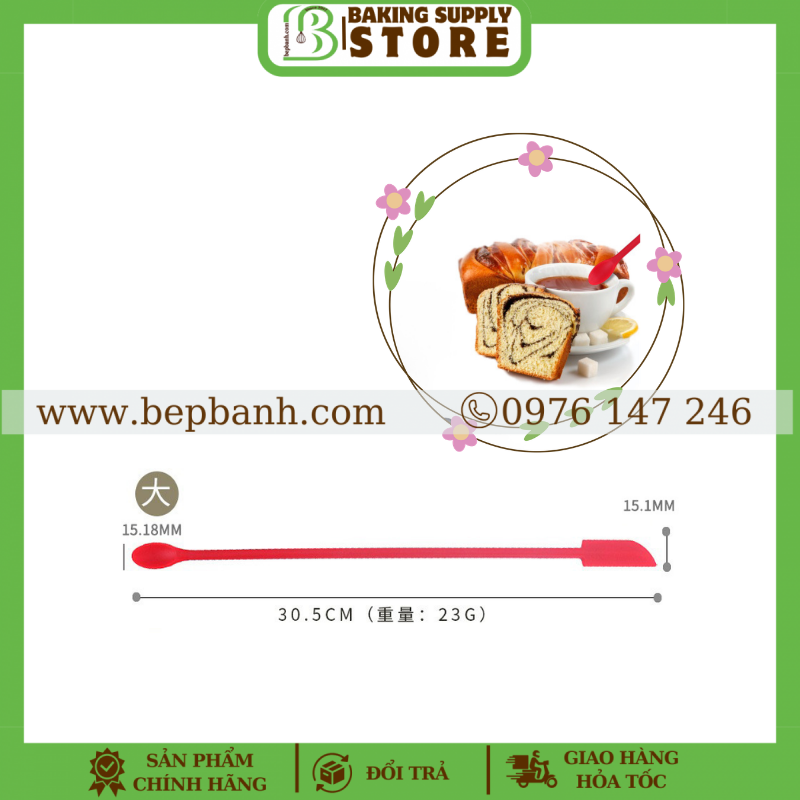 Thìa silicon 2 đầu 30cm