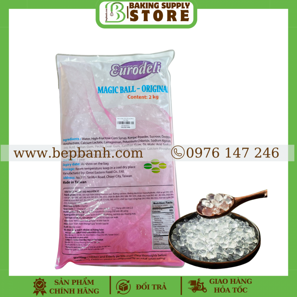 Trân Châu 3Q trắng EURO Deli 2kg