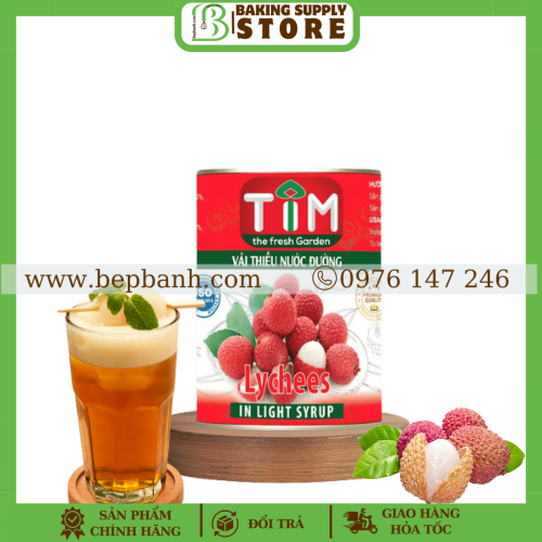 Vải lon Nước Đường TIM 560g