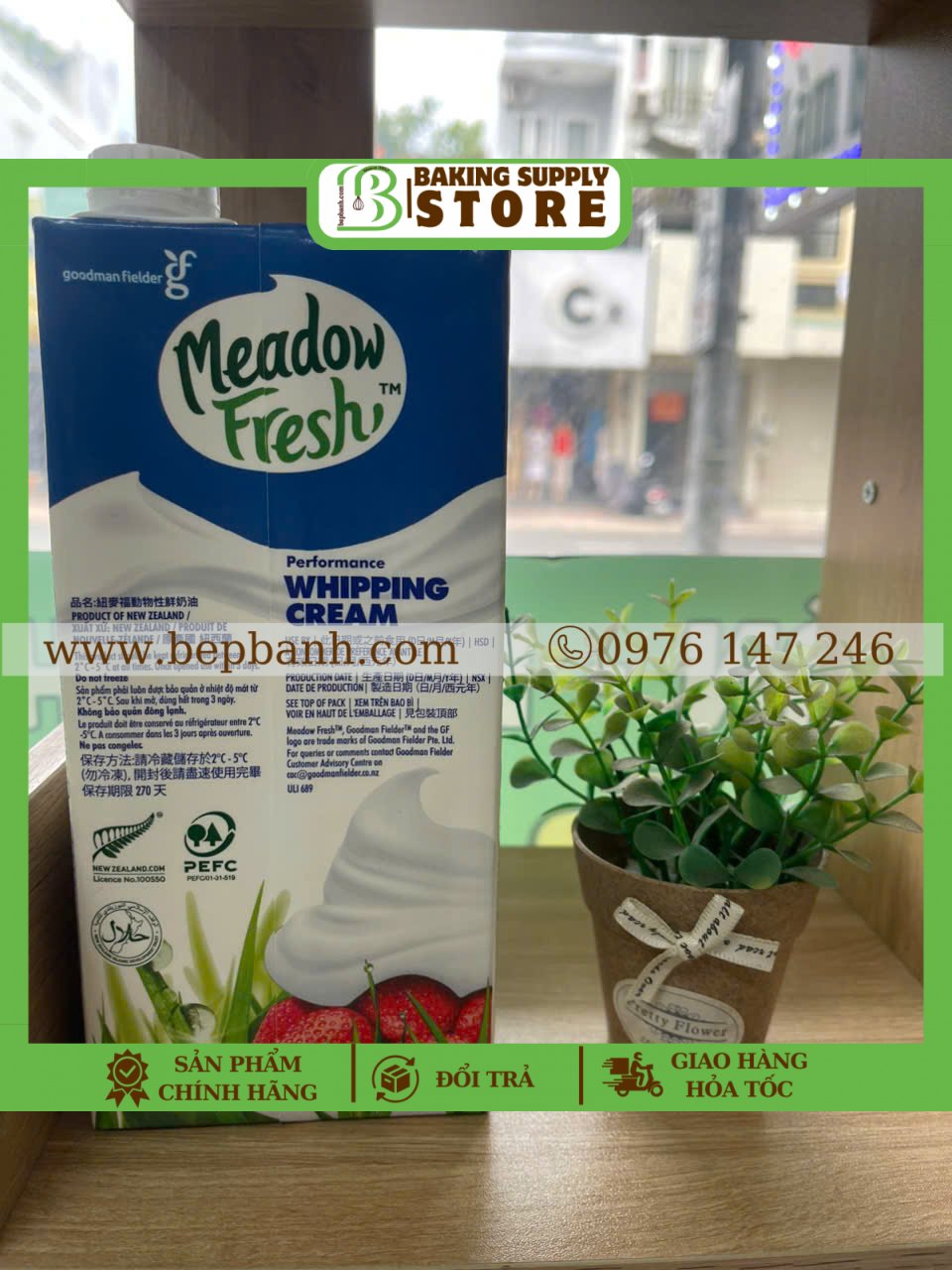 Whipping cream / Kem tươi Meadow Fresh 1L