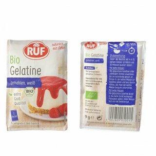 Gelatin bột hữu cơ RUF 9gr