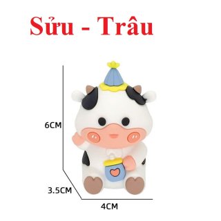 Trang trí bánh kem - Trâu silicon