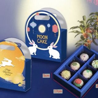 Hộp giấy trung thu 6 bánh 100gr - Thỏ Xanh