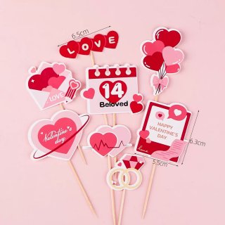 Topper cắm bánh - 8 valentine