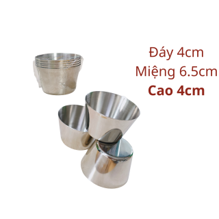Chén cup inox đáy 4cm (5c)